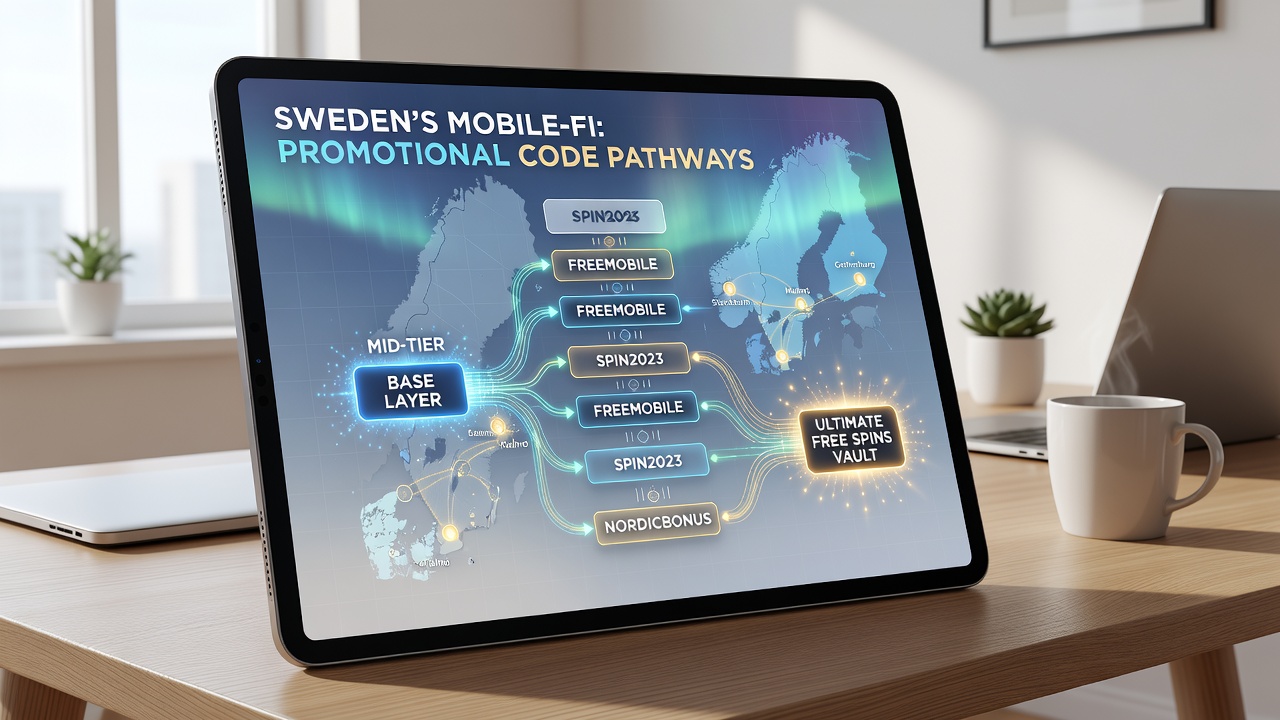 Sequence diagram illustrating layered free spin unlocks via promotional codes on Swedish mobile casino apps